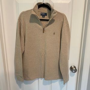 Polo by Ralph Lauren Quarter Zip Pullover, Oatmeal, M